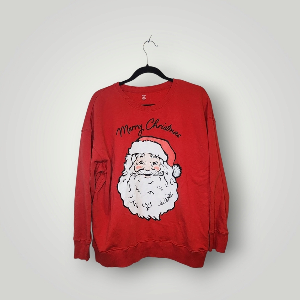 Holiday time Red Merry Christmas Sweater ugly Christmas sweater size L 12 14